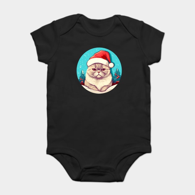 Exotic Shorthair Cat Xmas, Love Cats Baby Bodysuit by logiamerch